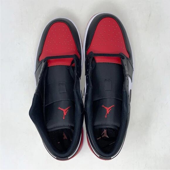 Nike Air Jordan 1 Low Bred Toe Gym Red Black 553558-161 Men's Size 14 - Picture 5 of 5